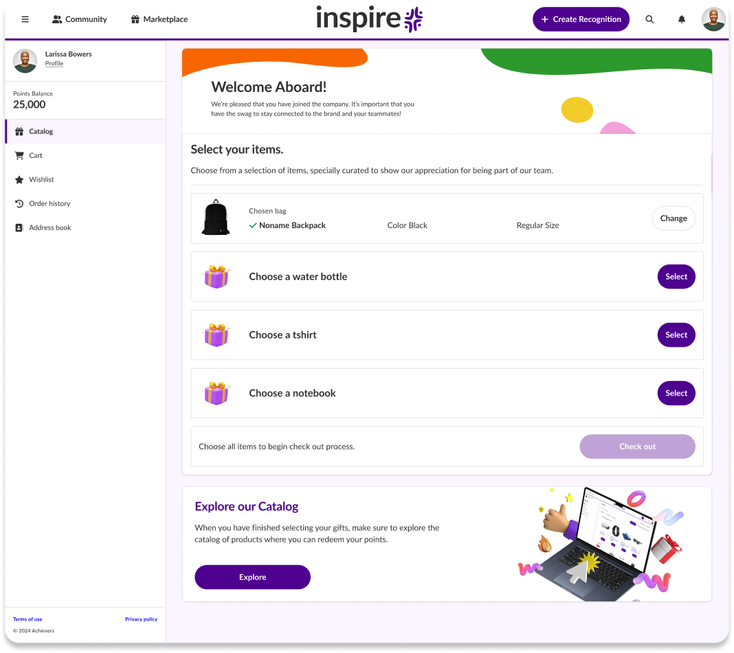 Design New Onboarding Store